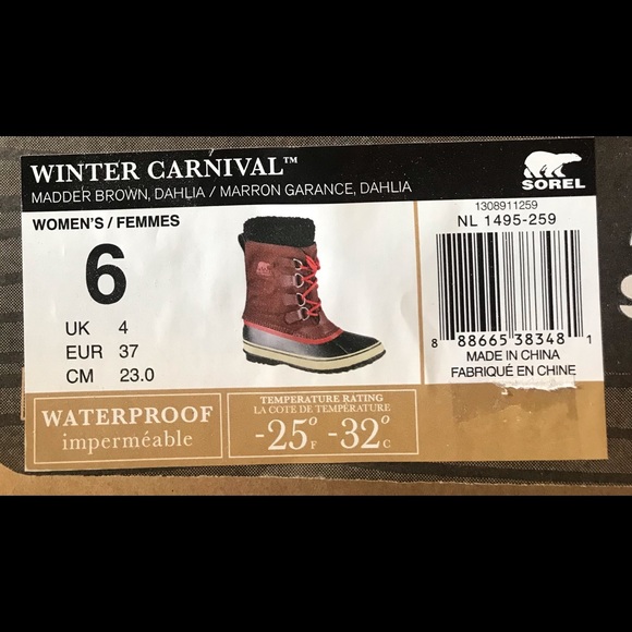 SOREL winter Carnival boots (95% New) - Picture 6 of 6